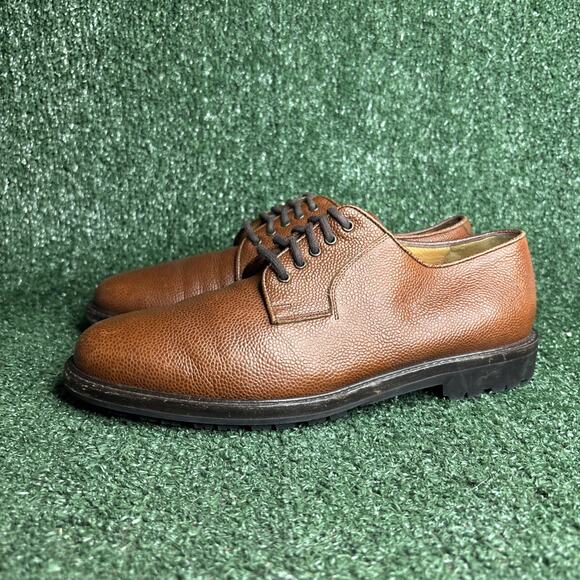 Ferragamo Mens Size 8 EE Leather Lug Sole Oxfords Shoes Brown - Insole Swap main image 13